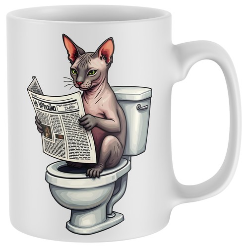 Sphynx tazza gatto - wc,