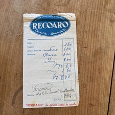 1954 Ristorante Città Di VERONA Ricevuta Fattura PUBBLICITÀ RECOARO Chinotto