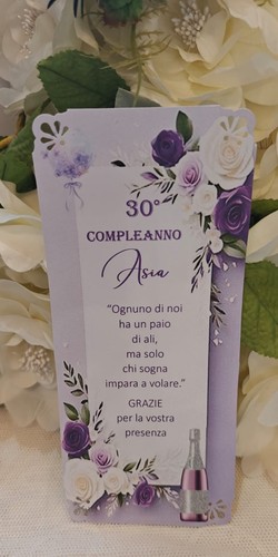 Segnaposto compleanno adulti