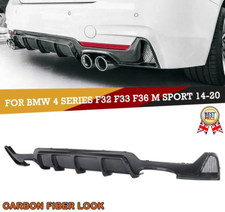 BMW Serie 4 F32 F33 F36 M Sport Quad Scarico Diffusore Posteriore Carbon Look 14-18