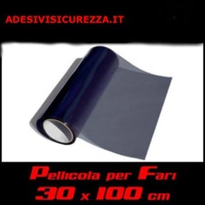 Pellicola oscurante fari 30x100cm fanali fumè SCURO nera auto moto light new!!!