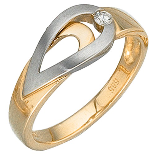 Anello donna diamante - oro, 585