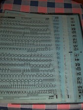 s. NOS Letraset Lettering 10 x