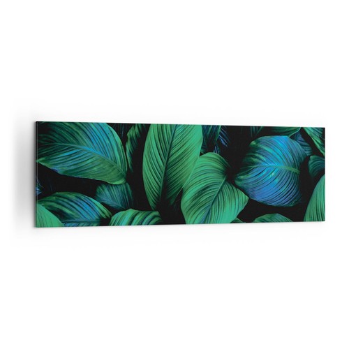 Quadro tela 160x50cm foglie - tela,