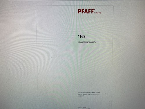 Pfaff 1163 manual - 1163,