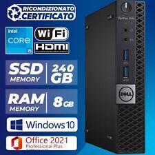 Mini PC Computer Desktop Ricondizionato Dell i5 Ram 8GB SSD 240GB Windows 10 Pro