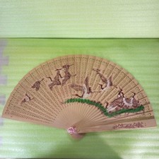 Ventaglio pieghevole Sensu design uccellino legno prodotto cinese usato decor...