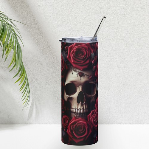 Bicchiere teschio rose - teschio,