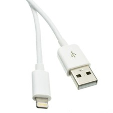 Cavo di ricarica e sincronizzazione USB per iPhone iPad iPod bianco autorizzato Lightning 6 piedi