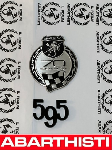 Abarth logo 595 - x1, metallo