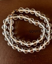 collana perle in cristallo di rocca e gancio in argento 925