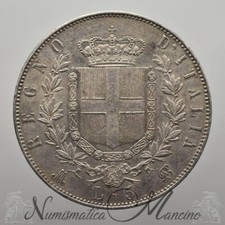 Regno d'Italia Vittorio Emanuele II Lire 5 1872 Zecca Milano