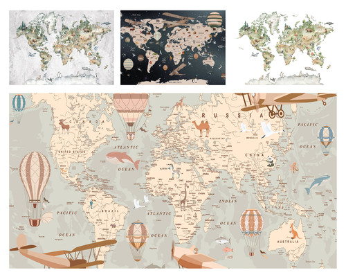 Mappa del mondo - del,