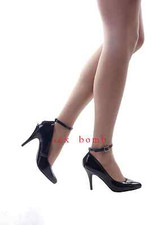 SEXY scarpe decolte nere cinturino tacco 10 DAL 35 AL 46 fashion GLAMOUR !