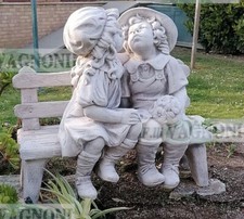 Coppia statua bambino bambina