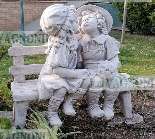Coppia statua bambino - , bambina