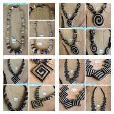 COLLANA in vero CORNO DI BUE artigianato autentico Made in Africa VARI MODELLI