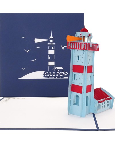 Biglietto pop con faro 3d - faro,