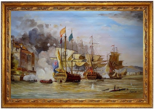 Quadro olio battaglia di - quadro,