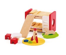 Cameretta dei bambini per la casa delle bambole Mobili e accessori in legno di