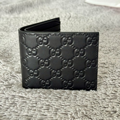 Black emblem fold wallet - gg, bi-fold