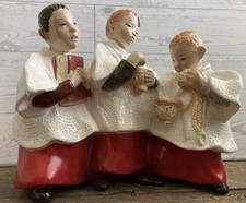 Mid Century ITALIANO svizzero dipinto a mano CORO RAGAZZI CERAMICHE CAMPIONE Natale