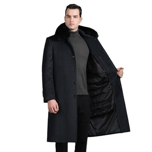 Men cashmere coat long - cashmere,