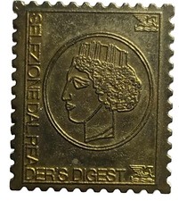 GETTONE PUBBLICITARIO FORMATO FRANCOBOLLO SELEZIONA DAL REA DER'S DIGEST cod.G13