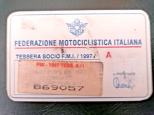 1997 TESSERA FMI FEDERAZIONE MOTOCICLIST ITAL x AFFILIATO VESPA MOTOR CLUB ROMA