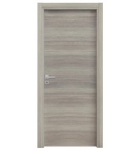 PORTA BATTENTE DA INTERNO REVERSIBILE IN ROVERE GRIGIO, 70X200 CM