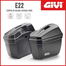COPPIA VALIGIE LATERALI [GIVI] E22 MONOKEY NERE / 22 LITRI - UNIVERSALI PER MOTO