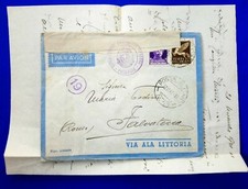 🔵 LETTERA  BUSTA POSTA MILITARE 11 COLONIE AOI 1941 A.TODINI FALVATERRA WW2 🤣