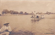 * BRASILE - Caccia anatre e serpenti in un fiume 1914 Posta Italiana Affile Subiaco