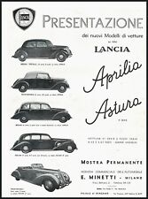 PUBBLICITA' 1938 LANCIA ASTURA APRILIA FUORI SERIE BERLINA TRASFORMABILE MINETTI