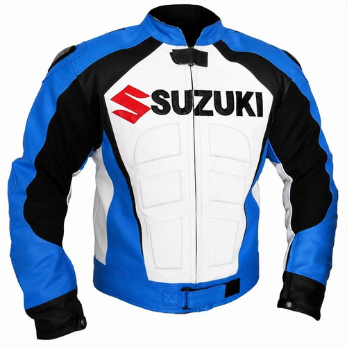 Giacca pelle moto suzuki - in,