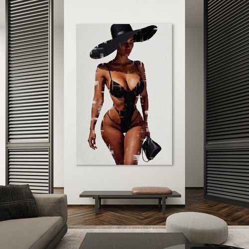 Elegante arte donna nera moda - elegante,