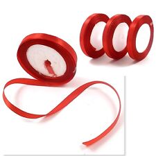 Nastro Rosso Doppio Raso 25 Yard 1cm Larghezza Festa Regalo Natale Laurea