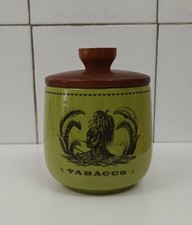 Vaso Barattolo Porta Tabacco Verde Savinelli Ceramica Vintage Pipa Tobacco Tabac