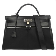 Hermes Black Toile Officier