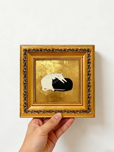 Dipinto olio originale - , gatti