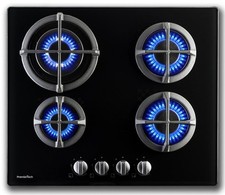 PremierTech PC4G60V Piano cottura a Gas 60cm 4 fuochi Vetro