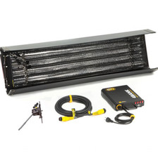 Illuminazione continua Kino Flo 4FT 4 banchi - come nuovo + griglia a nido d'ape