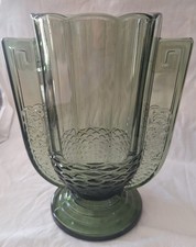 Vaso Art Decò Val Saint Lambert 1935, modello Romeo - Belgio. Altezza 22 cm