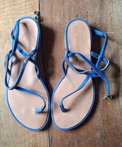 Sandali infradito blu - sandali, guess