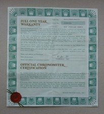 ROLEX Guarantee Warranty Paper Booklet Datejust 69138