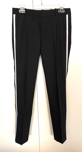 Zara pantaloni nero con piping - zara,