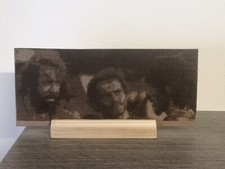 Quadro Legno Faesite - Incisione Laser - Bud Spencer Terence Hill 17,5 x 8,5 cm 
