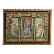 Quadro Moderno Dipinto Soggetto Sacro Italia XIX-XX Secolo