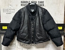 GENUINE VINTAGE US SCHOTT 126 GOOSE DOWN LEATHER JACKET BLACK EX MINT !! SIZE 50