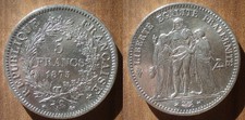 Francia 5 Franchi 1875 Una